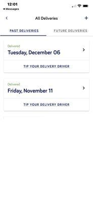 Delivery,..every two weeks?