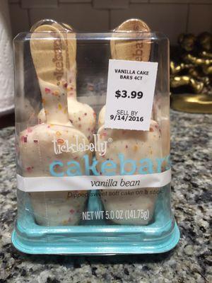 Look what I found! Ticklebelly Cake Bars! Tastes like donuts on steroids lol