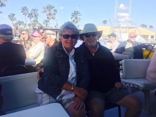 boat tour in S Padre Island, Texas with my husband