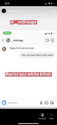 This language is not good , why post your business on your social media if you're going to be racist ?