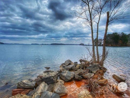 I love the orange Georgia clay contrasting with the blue of the water & sky