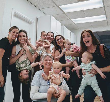 Mamas and Babies from our Older Baby Mamas Milk Club Group with our IBCLC, Laura Roth