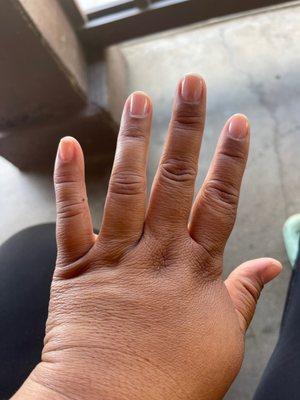 This is mani I still have things under my fingers. I can't