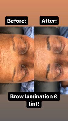 Brow Waxing, Lamination and Tint!