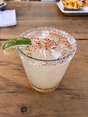 Silver Ghost Margarita (added tajin)