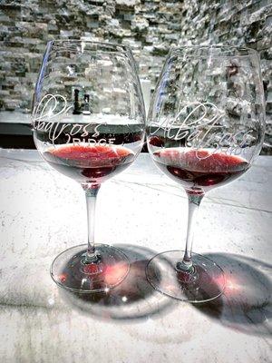 Side-by-side tasting of 2019 Estate Reserve Pinot Noir and 2018 Estate Reserve Pinot Noir.