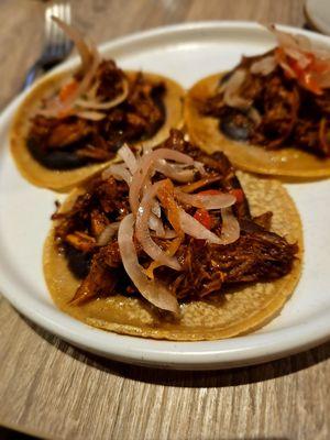 Panuchos Yucatecos. $18. Tasty appetizer and quite sharable. Could be spicier