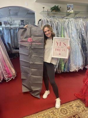 We had a prom dress picked out and bought, within 30 minutes of being here!