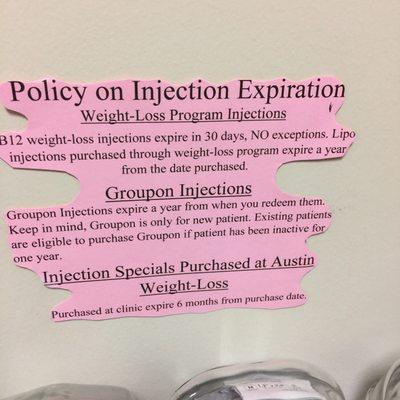 Helpful info on Injections offered...