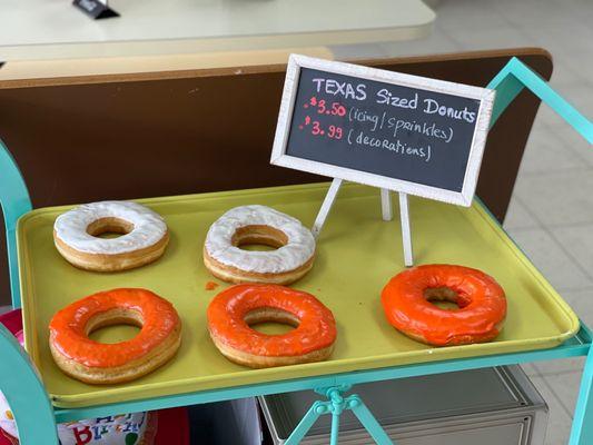 Super sized donuts.