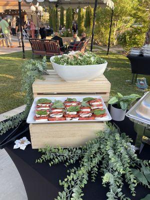 Wedding appetizer and salad