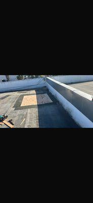 Flat roof repair.