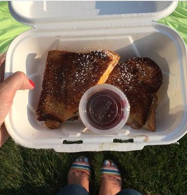 Monte Cristo with mixed berry jam