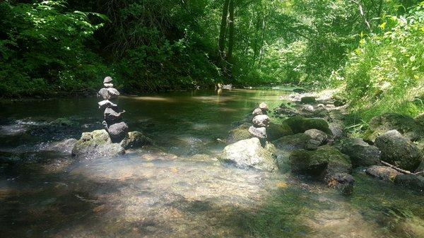 Random cairns in the creek.