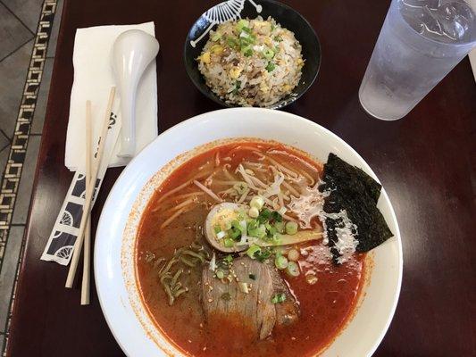 Spicy Miso (level 5) & Small Fried Rice