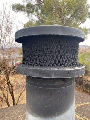 Clogged chimney resulted in fire department call.