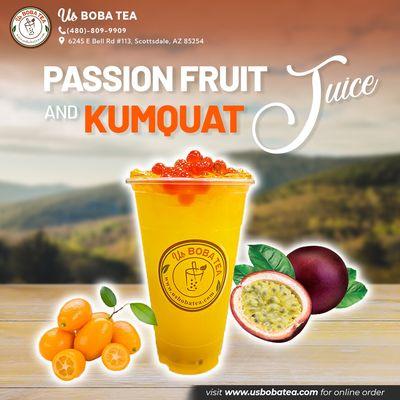 Passion fruit juice and kumquat