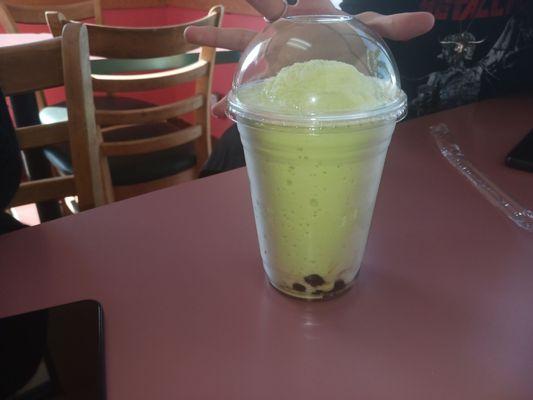 Honeydew with boba