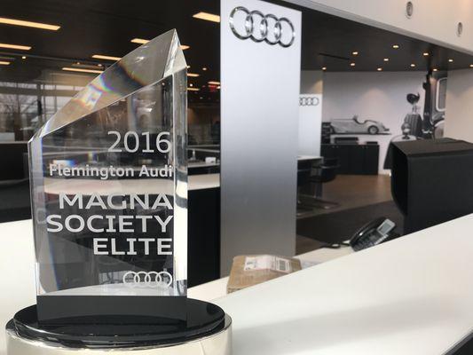 We are the proud recipients of the Audi Magna Society Award in 2016, 2017, 2018, 2019 and 2020.