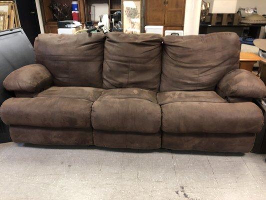 Brown recliner Couch