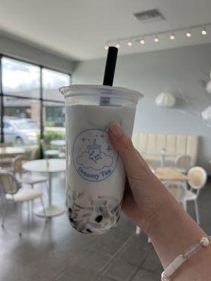 Dreamy tea + honey boba + lychee jelly