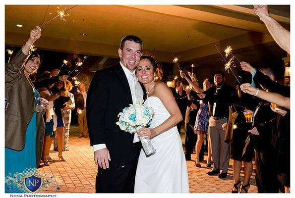 Wedding Sparkler Exit at Eagle Creek Wedding Venue