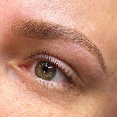 Brow wax and lash lift and tint