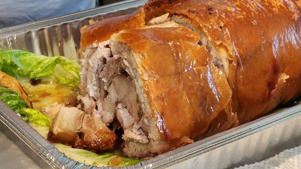 Porchetta from Fil Cuisine - Kent, a showcase hit at a family birthday celebration (7/1/23)