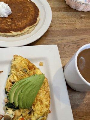 Vegetarian Omelette & Quality Coffee.