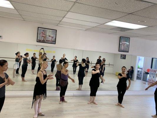 Adult dance class