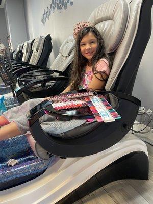 Birthday girl pedicure