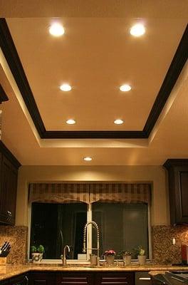 Crown Moulding and Recessed Lighting