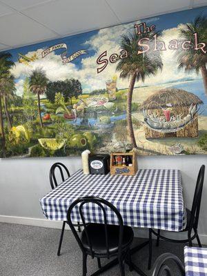 Mural in the restaurant