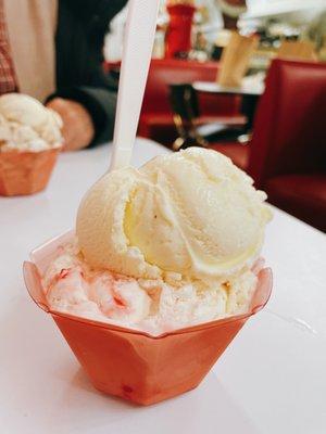 Eggnog and Peppermint Ice Cream