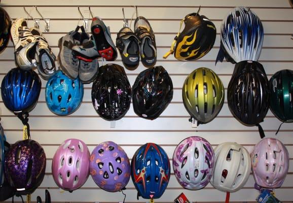 Bicycling helmets & accessories.