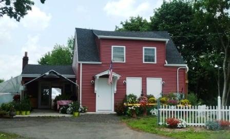 front of the farm stand