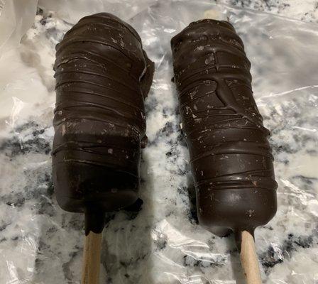 Dark chocolate covered marshmallows