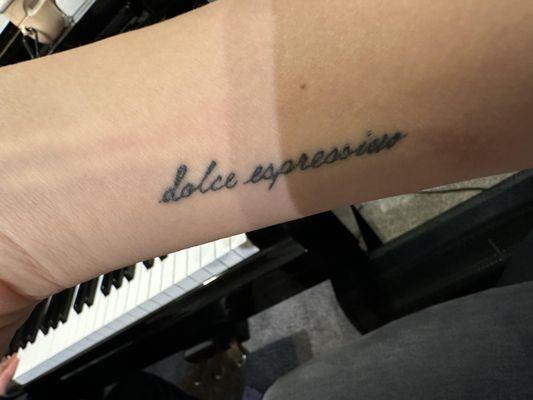 Means "sweetly expressive" in Italian because I'm a musician and all classical music terminology is in Italian.