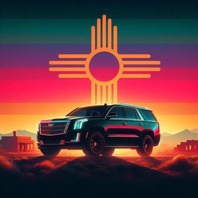 New Mexico Zia Symbol. Black Escalade esv.