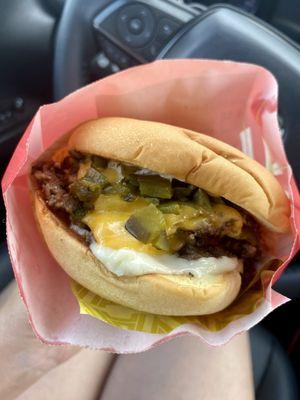 Green Chile Burger