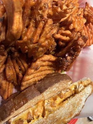 Close up of sweet potato fries