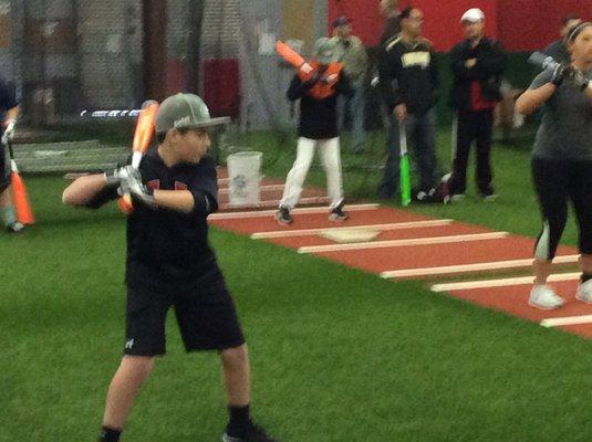 Dry swings during an Epstein Hitting Camp...working the System.