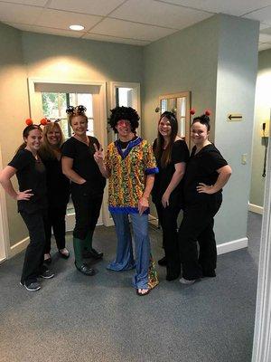 Dr. Nilges was feeling groovy for Halloween.