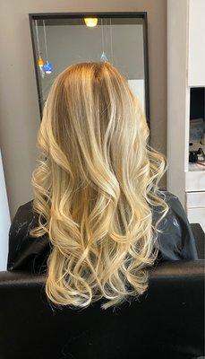 Golden balayage