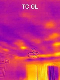 These summertime IR images show weak points and air leakage in this attic. Using diagnostic tools like this help reveal problems in the home