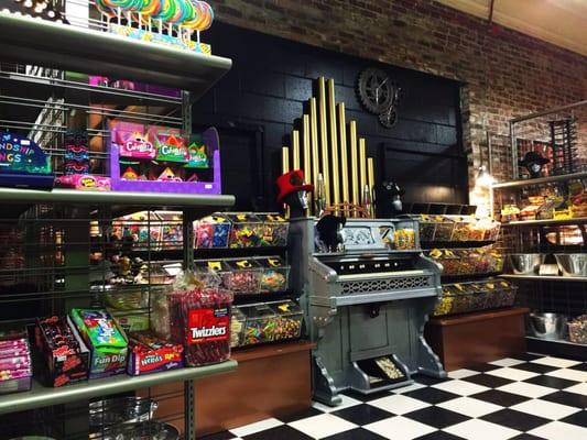 Tons of penny candy and a very cool pump organ from the 1800's.