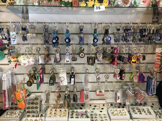 Keychains, magnets, souvenirs