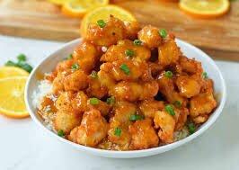 Orange Chicken on Jasmine Rice