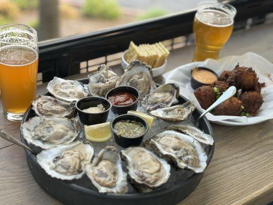 Hush puppies and oysters