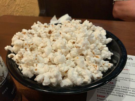 Complimentary popcorn